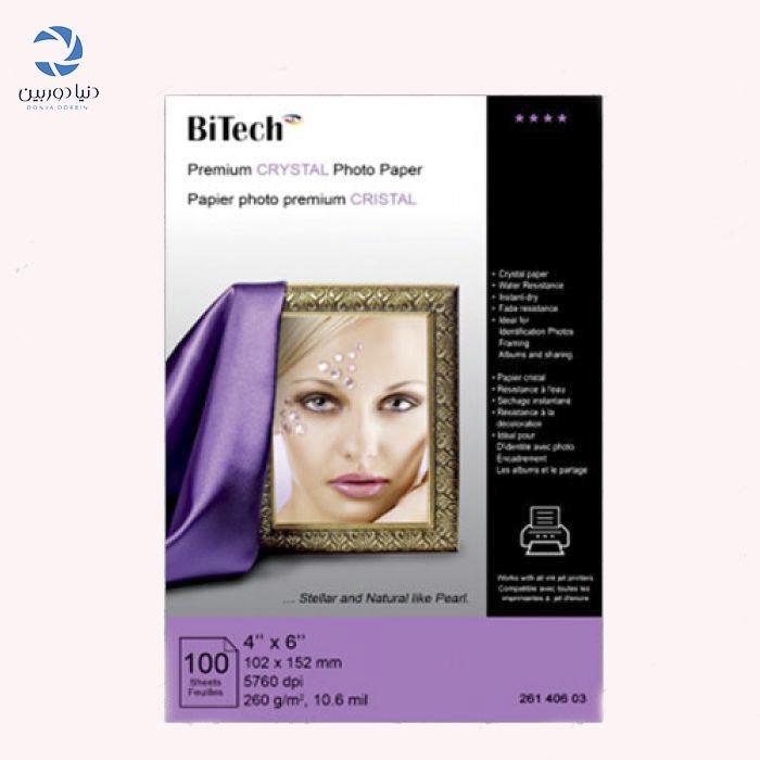 کاغذ BITECH 10×15 کریستال 260 گرمی 100 برگی